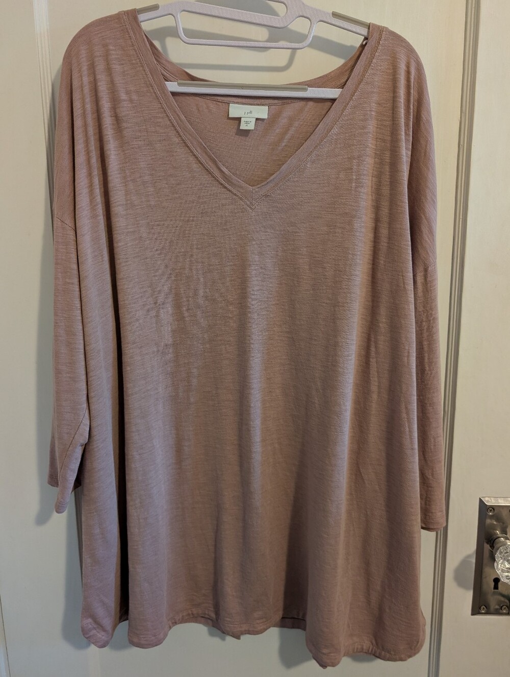 J. Jill Women's Relaxed V-Neck Tunic in Dusty Rose